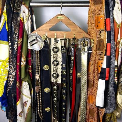 Paloma Picasso, Oscar De La Renta, Linea Pelle & More Scarves & Belts - Various Sizes