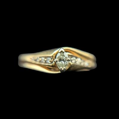 10K Yellow Gold Wedding Set, NAGL #1210289