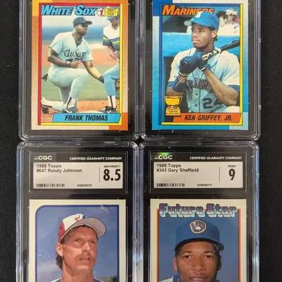 1989 & 1990 Topps CGC Graded Baseball Cards