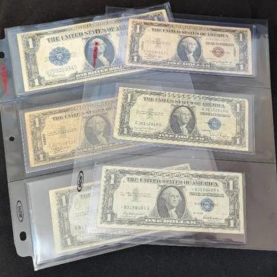 Silver Certificates: 2 Hawaii Notes, 1 S Africa, 1 Star Note, & 1 1923 Large Note