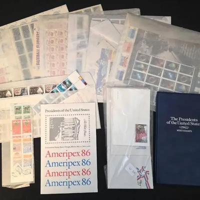 Large Group of New/Unused US Postage Stamp Sheets - Over $225 Face Value