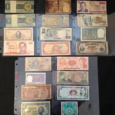 20 Old Foreign Notes 
