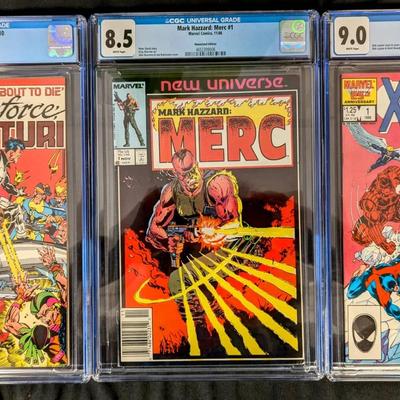 CGC Graded Marvel Comics: Merc, X Factor, & Strike Force