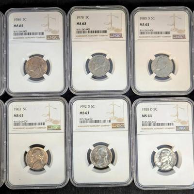 NGC Graded Jefferson Nickels