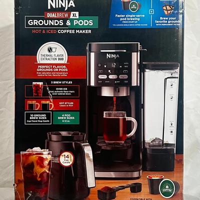 NIB Ninja-Dual Brew XL Hot and Iced Coffee Maker