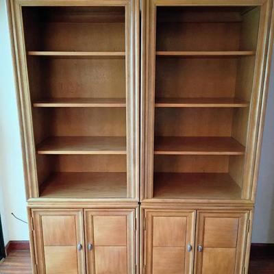 Matching Book Shelves With Storage Cabinets 