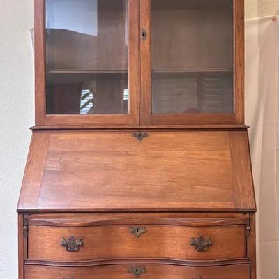 Vintage Chippendale Style Secretary Desk