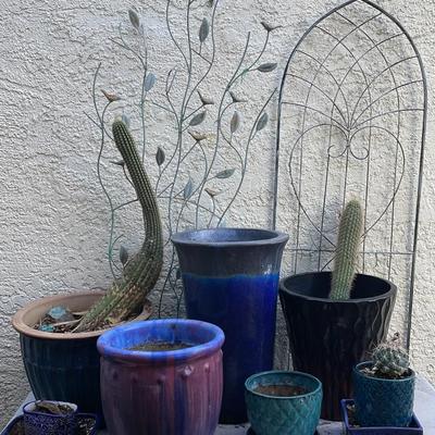 Gorgeous Blue Glazed Pots 
