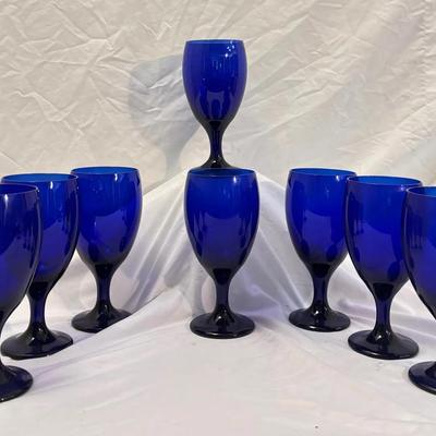 Hand-Blown Cobalt Blue Glassware