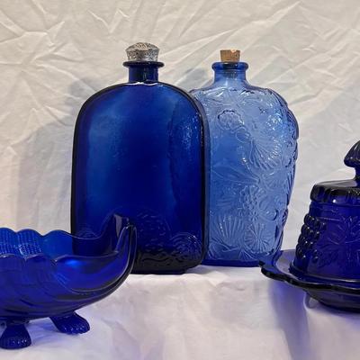Vintage Cobalt Blue Glassware Collection