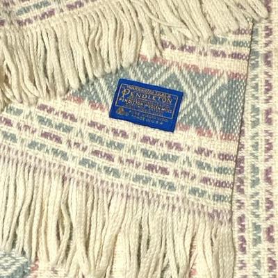 Virgin Wool Pendleton Pastel Blanket 