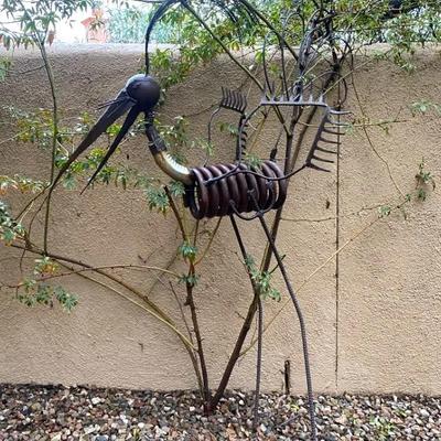 Recycled Metals Big Birdie Sculpture 
