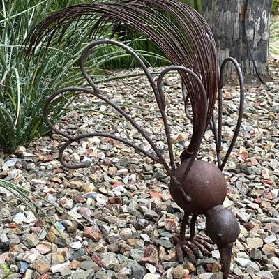 Recycled Metal Birdie Sculpture 