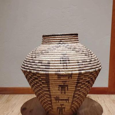 Large Hand-Woven Coil Basket - Global Artisan Olla Jar Style