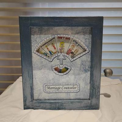 Whimsical Vintage-Style "Marriage Counselor" Animated Shadow Box Art