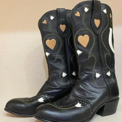 Paul Bond Heart Cowboy Boots
