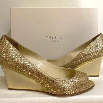 Jimmy Choo Glitter Wedges (Size 9.5)