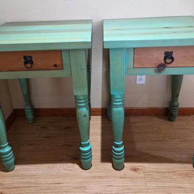 Green Mexican Night Stands or End Tables