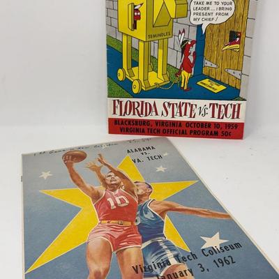 Vintage Va Tech Football Programs 