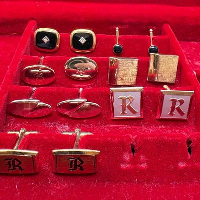 Vintage Gold Toned And Silver Toned Cufflinks 