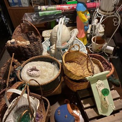Mystery! Garden Decor and Wicker Baskets