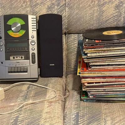 Fisher DVD/Tape/Speakers & Mystery Albums 