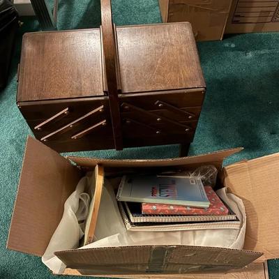 Mystery! Vintage Sewing Box and Linen Materials