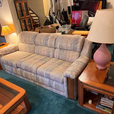 La-z-Boy Sleep Sofa With Oak Trim 