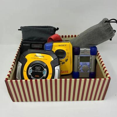 Variety of Music Devices - Walkman, CD Player, Speaker, Cassette-Corder, MP3 Player