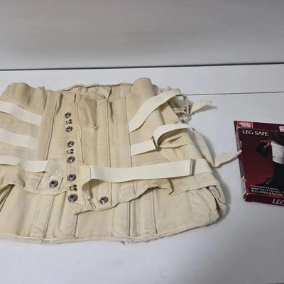 Vintage Cotton CAMP Lumbosacral Support Corset & Leg Safe