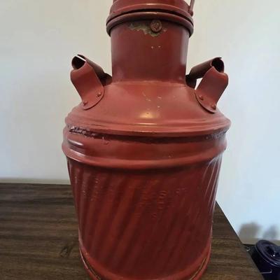 Antique 5 Gallon Galvanized Can Stamped Butler Mfg.co