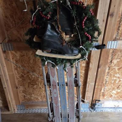 Sled With Ice Skates