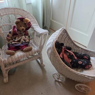 Baby Doll Wicker Furniture And Bears