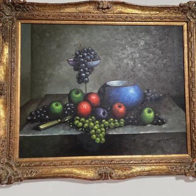 Still Art Fruit Painting By W. Kaner