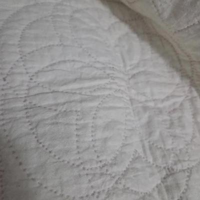 White Quilt With Pink Trim