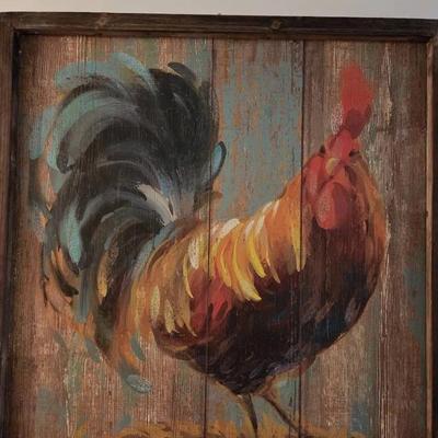 Rooster Wooden Artwork