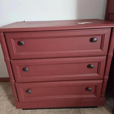 Antique Painted Wood Side Dresser