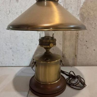 Vintage Brass Paris Orient Express Style Table Lamp. 