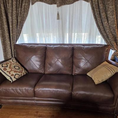 Brown Leather Sofa