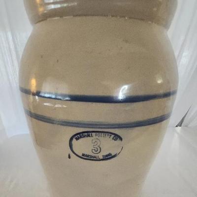 Antique Marshall Pottery 3 Stoneware Urn