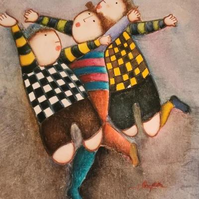 Joyce Roybal Canvas Wall Hanging Playing Ball