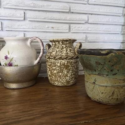 Misc Ceramic And Glass Vases Amd Decor
