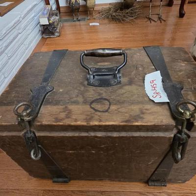 Antique wooden shipping crate