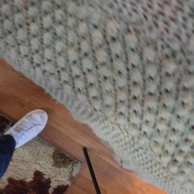 Pink & Blue Crocheted Blanket