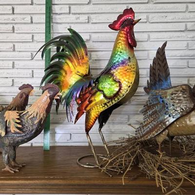 Lot Metal Bird Decor