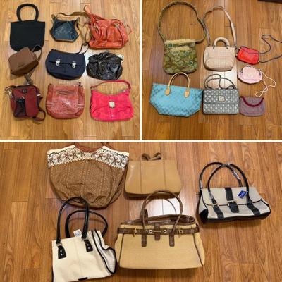 Large Assortment Of Handbags