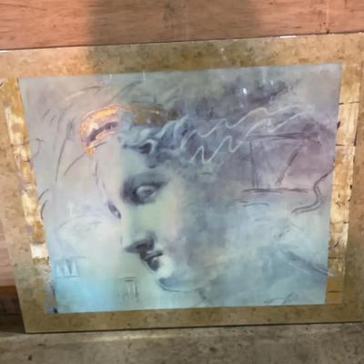 “Song of Athena” by Richard Franklin – Art Print with marble look. 52"x42".