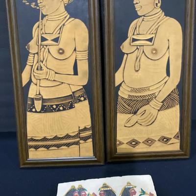 Egyptian-Style Papyrus Paintings