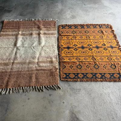 Wool Rug (6ft X 4ft 2in), African Styled Blanket (size In Photos)