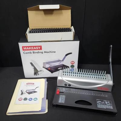 Makeasy Comb Binding Machine + (WH7)